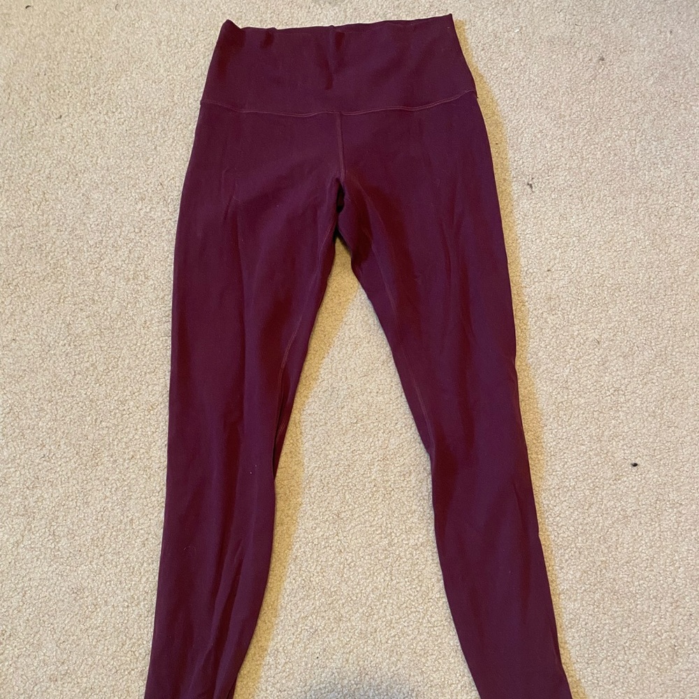 Maroon Lululemon Leggings